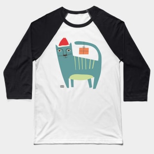 Weihnachtskatze / Santa Cat Baseball T-Shirt